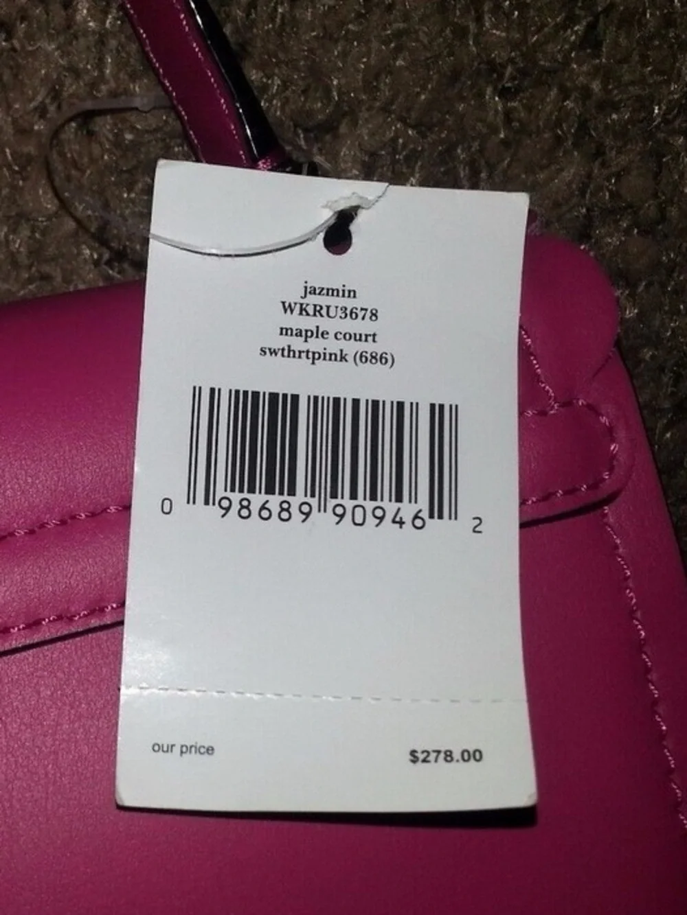 Kate Spade ♠️ Scalloped Maple Court Jazmin Crossbody in hot pink